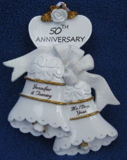   Gift   50TH ANNIVERSARY Bells Christmas Ornament Personalized