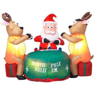 CHRISTMAS SANTA REINDEER PLAYING CARDS POKER HOLD EM INFLATABLE 