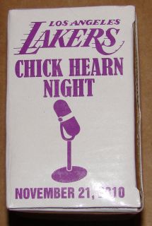 LAKERS CHICK HEARN LASER ETCHED CRYSTAL GLASS COMMEMORATIVE 