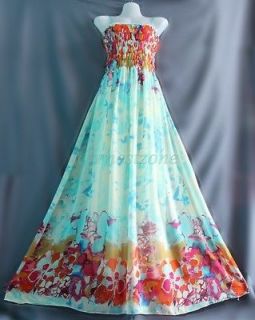 maxi floral chiffon dresses