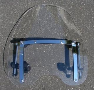 CLEAR WINDSHIELD for Harley Davidson Sportster Dyna Glide Softail with 