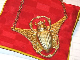 EGYPTIAN JEWELRY SCARAB JEWELRY SETS LARGE SCARAB SET NECKLACE AND 