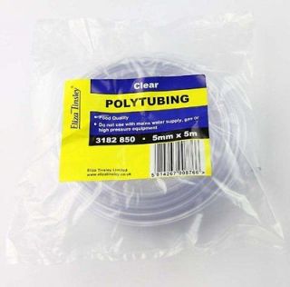 mtrs of CLEAR PVC PLASTIC TUBING 5mm FISH tanks PONDS HOSE PIPE TUBE 