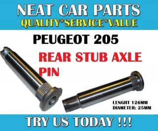 PEUGEOT 205 REAR STUB AXLE PIN FOR THE TRAILER ARM L126MM D25MM