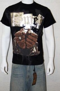 NWT Smet By Christian Audigier Huge Prison Break Black T shirt Size 