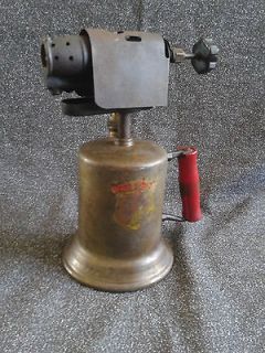 Clayton & Lambert Vintage Brass Blow Torch Tool with heat shield