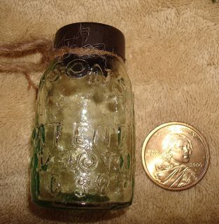   Vintage Mini Mason Patent 1858 Fruit Canning Jar Christmas Ornaments