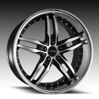    Tech 509 Staggered Wheels 5x114.3 +40 Chrome SS Lip / Machined Face