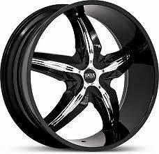 22 inch Status Dynasty Black wheels Rims 5x120 +15
