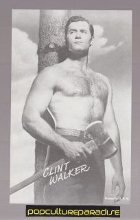 CLINT WALKER Actor 1960s Exhibit Arcade PICTURE CARD