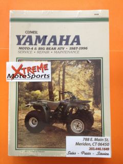 Clymer Service Manual Yamaha Moto 4 Big Bear ATV 1987 1996 NOS 