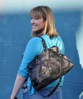 Coach Ashley Carryall Leather Handbag/Purse No. C1160 F15513   Black