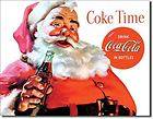 Coca Cola Coke Santa Holiday Vintage Advertising Tin Sign Metal Made 