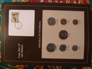 Coin Sets of All Nations Botswana 1981 & 1984 UNC birds