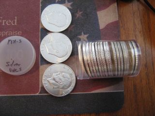   1974 S Uncirculated Eisenhower Silver Dollars Lot of (4) Four Coins