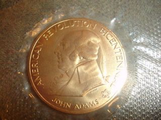 American Revolution Bicentennial John Adams Coin Medal Medallion