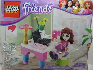 LEGO FRIENDS 30102 OLIVIA W/Laptop Computer & Desk / phone / flower