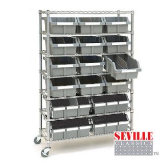 NEW Commercial Bin Rack System Storage Rack Shelf Bins