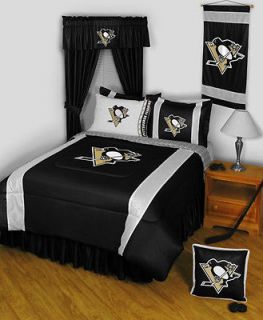 NHL PITTSBURGH PENGUINS SL (5) Piece Comforter Bed Set(C,S,SH)
