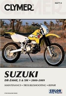 2000 2009 Suzuki DRZ400 DRZ 400 CLYMER REPAIR MANUAL