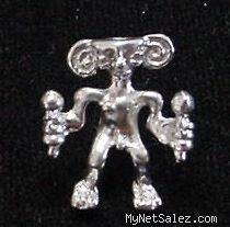 Tie Pin Musician Shape Precolombian Replica Silver (.925) Weight 2 