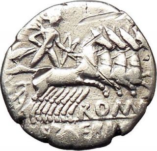 Roman Republic M. Baebius Q. f. Tampilus 137BC Silver Coin Roma Apollo 