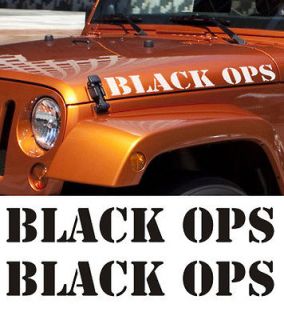 BLACK OPS Vinyl Hood Jeep Wrangler Rubicon CJ TJ YK JK XJ Decals 
