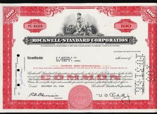 ROCKWELL STANDARD CORPORATION issued to E F Hutton & Co