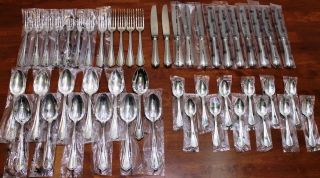 COMPLETE Unused Ercuis Sully Silver plated 48 Pcs Set for 12 Neiman 