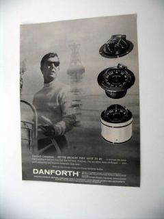 Danforth Compasses sailing boat compass 1971 print Ad