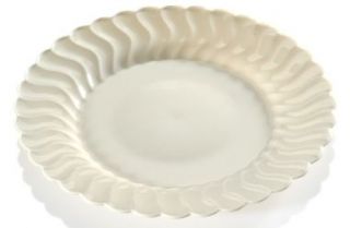   COLLECTION SCALLOPED LUNCH DINNER PLATES 18ct HEAVY DUTY PLASTIC