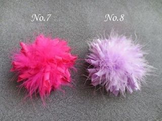 30 Girl 3.5 Feather Corker Hair bows 72 style Clip