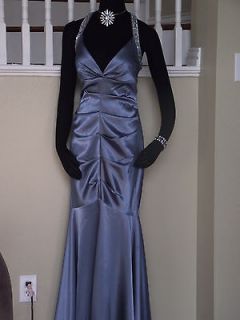 NWT Xscape Holiday Bridesmaid New Years Eve Gala Party Pageant Slate 
