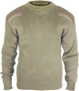 Khaki Military Acrylic Tactical Commando Crewneck Sweater