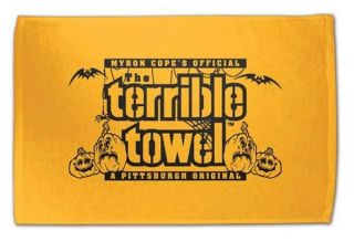   Steelers Logo NFL GOLD Original Myron Cope Halloween TERRIBLE TOWEL