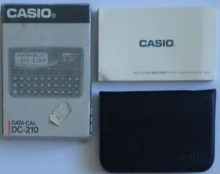 Vintage Casio DC 210 +Box &Manuel Works Phonebook conversions 8 digit 