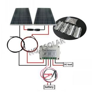 COMPLETE KIT 100 W Watt 100W 100Watts Photovoltaic PV Solar Panel 12V 