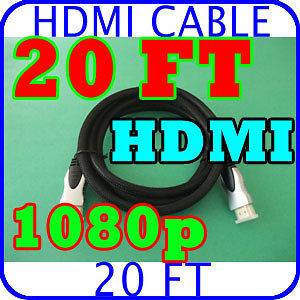   20ft 20 ft 1080p AWG 28 IDEAL FIT FOR XBOX PS3 HDTV and OTHER devices