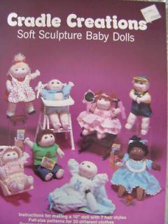 SOFT SCULPTURE DOLL Patterns 10 Cradle Creations NEW