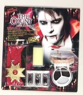 Gothic Count Vampire Makeup Kit Dracula Fangs Costume