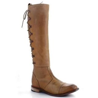 Shoes Women Countess Leather Lace Fashion Knee High Gun Boots Cork 