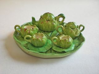Decorative miniature ceramic teaset~ARTICHO​KE TEASET~