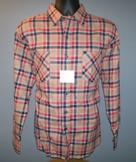 NOS Vintage Early 90s Grunge Plaid Flannel Shirt NWT MINT~LRg