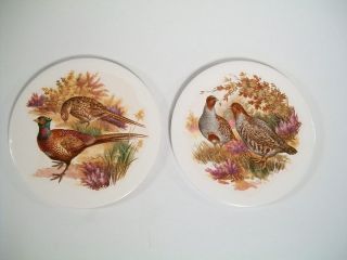 Hyalyn Porcelain Trivet s Pheasants Vintage Trivet