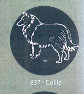 NEW Cookies Window Art image of rough Collie dog looks like etched 