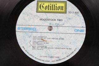 Cotillion Woodstock Two Vinyl 1 LP Album SD 2 400 Side ONE & TWO c 