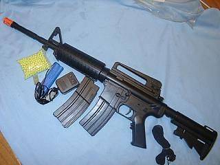 Auto Electric Airsoft Gun M4A1 Carbine AEG with Two Magazine