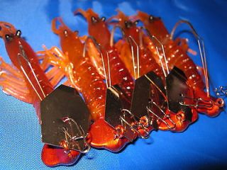   oz ChatterShrimp 5 Redfish Jig Head Bait Lure RED crab