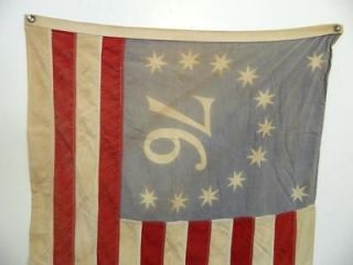   American Flag USA 13 Stars Heavy Cotton Stitched Shabby Prim Tea Stain