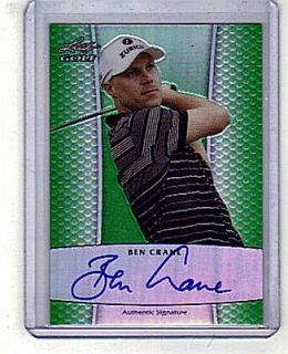 Newly listed BEN CRANE AUTO ON CARD GREEN PRISMATIC #/25 2012 LEAF 